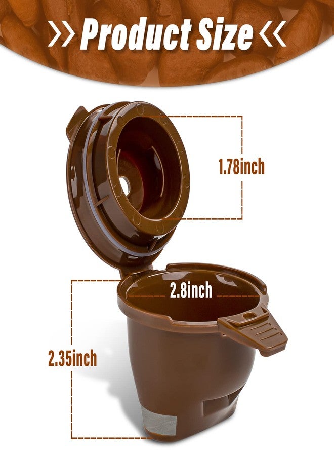 Ophjerg Single Serving Ground Coffee Brew Filter/Holder Basket for Hamilton beach flexbrew replacement parts 49957 49974 49976 49979 49957 49954 49947 49940 49950 49966 49968 Reusable coffee filter Brown (1) - Image 2